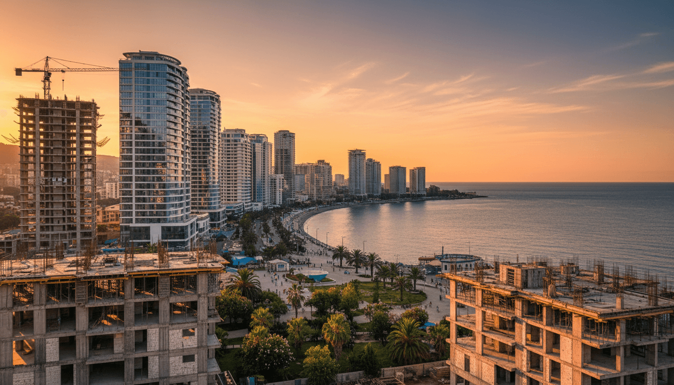 Batumi skyline with modern property developments